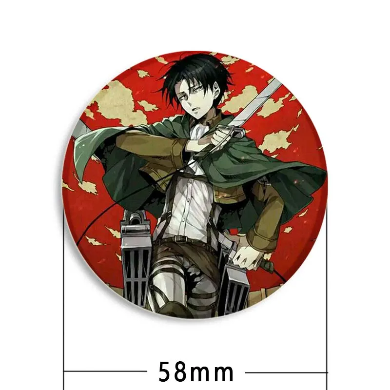 Japanese Anime Attack on Titan Badges Pins Cute Cartoon Figure Button  Brooch Chest Ornament Clothing Cosplay Bag Jewelry Gifts