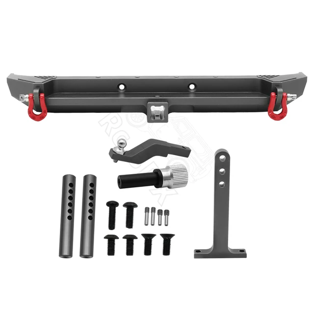 Runup Metall Frontstoßstange Für Axial SCX10 - Mit LED-Lichtern Und Abschlepphaken