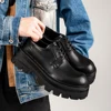 Designer style trend New British Style  Leather Men Shoes Black Height increasing Lace-Up Business Casual  Party Walking Shoes 6