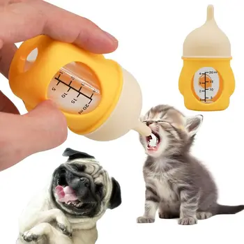 Durable 20/80ML Puppy Bottles Silicone Anti-slip Kitten Bottles Isualization Scale Wth Anti-choking Valve Pet Feeding Bottle