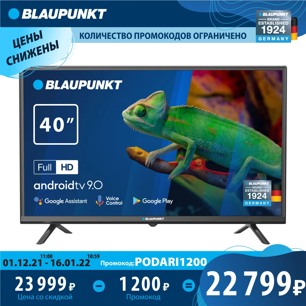 2 K smart HD TV Blaupunkt 40fb5000t 40&quot | Электроника