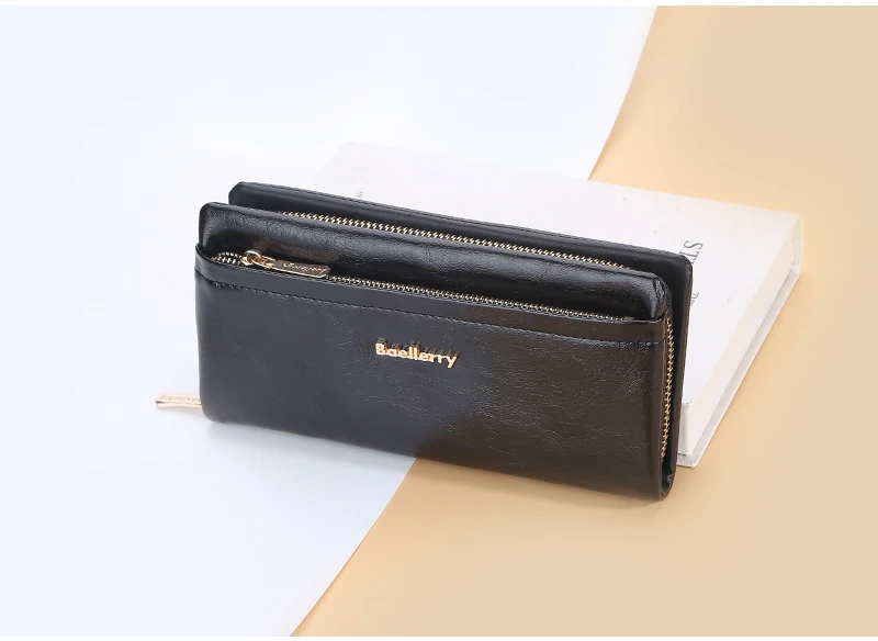Baellerry Neue Frauen Telefon Tasche Geldbörsen Große Kapazität Handtasche Zipper Karte Halter Weibliche Geldbörse Münzfach Marke Brieftasche Für Mädchen – Detail 11