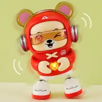 Electronic Pets Dancing Toys Light up Electric Heart Bear Toy with Music Cartoon Animal Baby Dancing Walking Musical Toys Gifts 2
