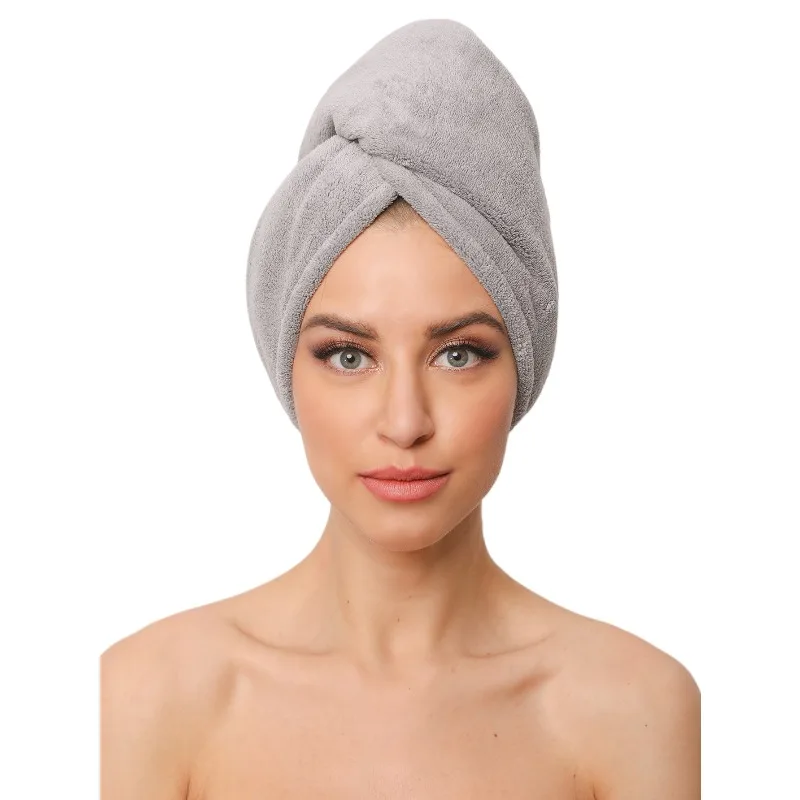 Upgraded Quick-Dry Hair Turban - 2nd Gen Microfiber Twist Towel for Faster Drying, Spa & Home Bathroom Decor, Holiday Gift Set