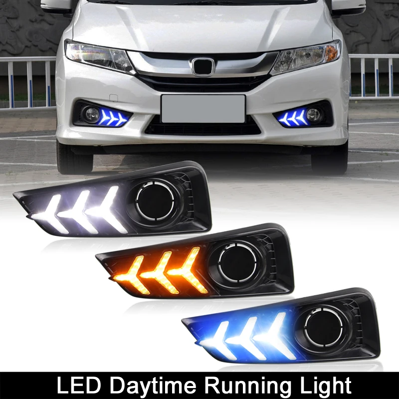 

Дневные ходовые огни для автомобиля Honda City 2015, 2016, 2017, 2 шт.