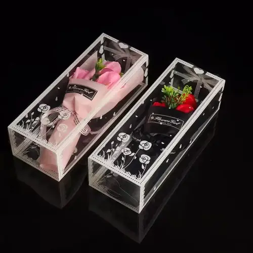 10-50Pcs PVC Plastic Packaging Box Mother's Day Valentine's Day Valentine's Day Teacher's Day Bouquet Gift Transparent Box - Image 4