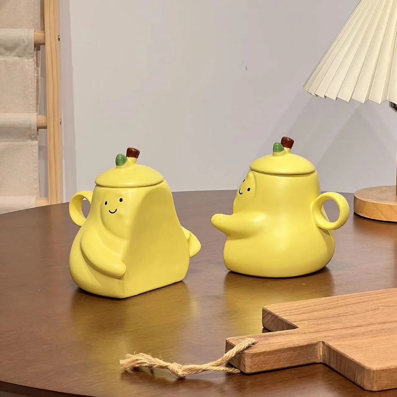 Ceramic Hugging Pear Coffee Mugs for Couples