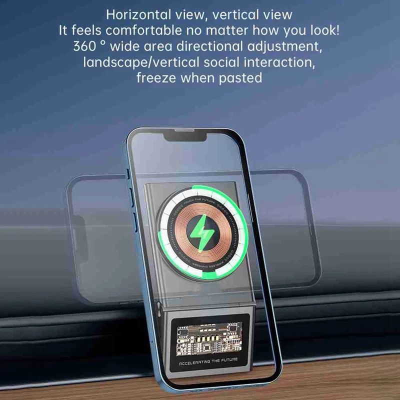 차량용 휴대폰 거치대 마그네틱 무선 충전 스탠드, 테슬라 모델 3 Y용 맥세이프 지지대, 15W 