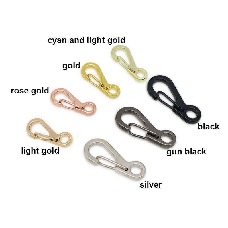 10pcs Metal Snap Hook Mini Clips Spring Gate Leather Craft Tiny Pet Leash  Bag Strap Webbing Keychain Hooks DIY 2 Sizes - AliExpress