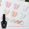 NailCo 15ml Rubber Base And Top Coat Gel Nail Polish Transparent Pink Building Gel Primer Gel Polish  Nail Art Ongle Varnish 6