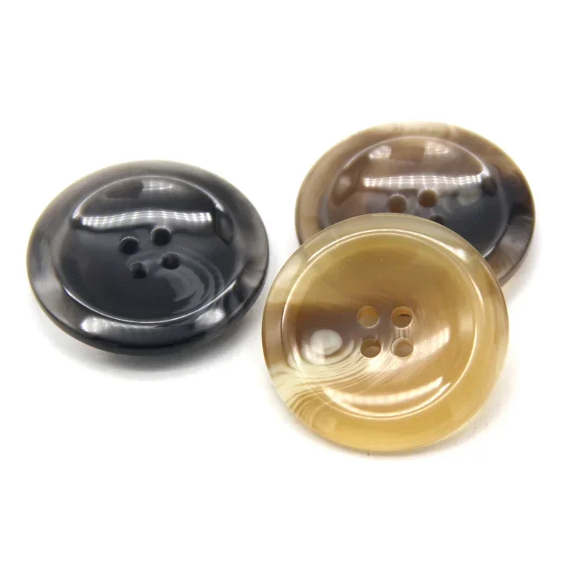 Lot De 10 Boutons En Résine Imitation Corne, 47 X 15 Mm, Boîte Cadeau, Accessoires De Décoration For Textile De Maison, Boucles, 2 Trous, Boutons De Manteau En Forme D'olive