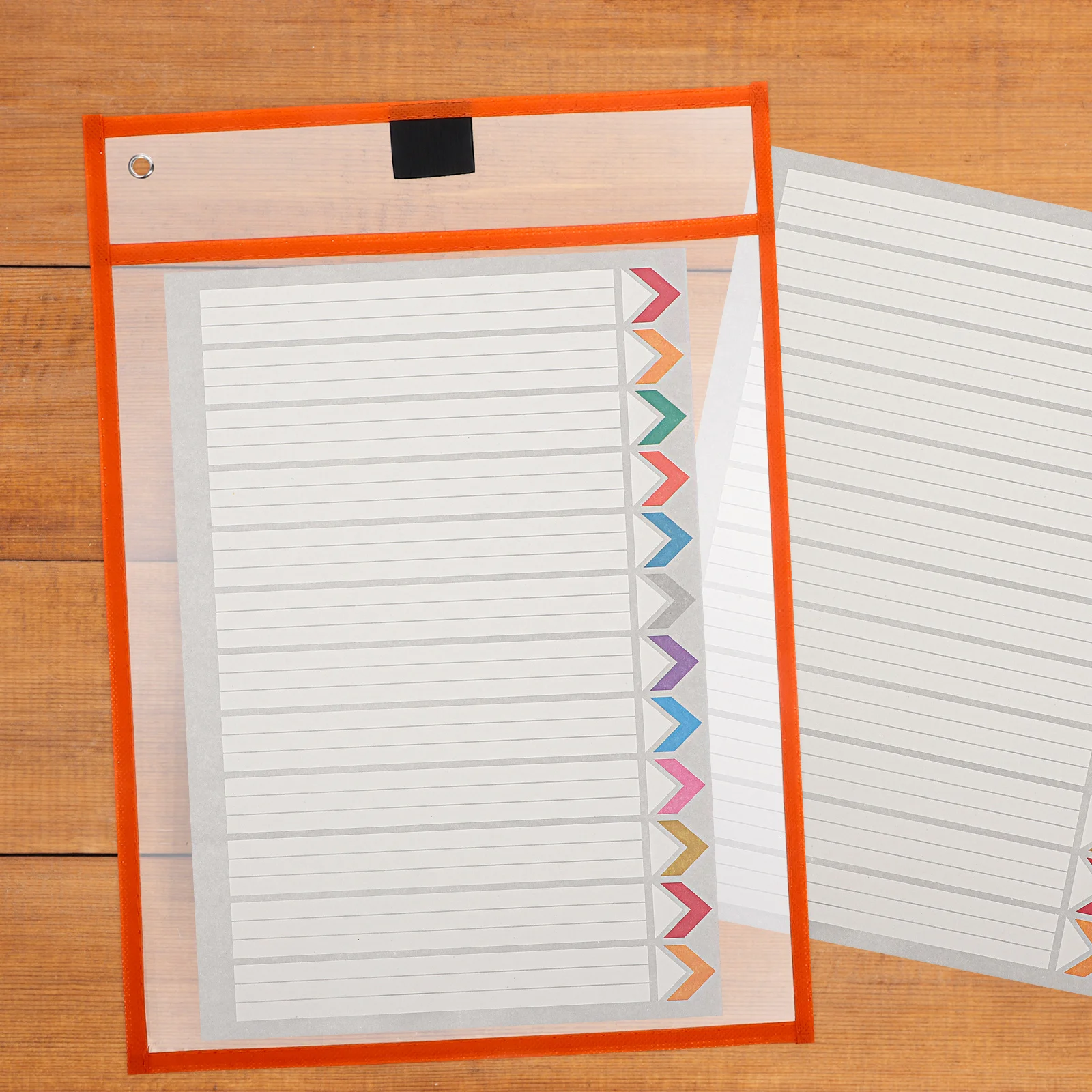 

Orange Bed Sheetss Clear Reusable Sleeves Dry Erase Sheets Clear Folder Sleeves File Folder Teaching for Classroom