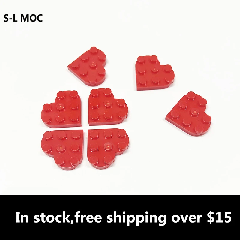 39613 Round 3X3 Heart Bricks Collezioni Bulk Modular Gbc Toys For Technical Moc Fai Da Te Building Blocks Compatibile