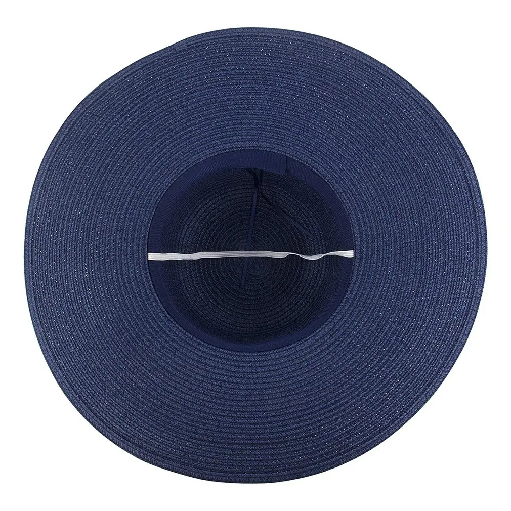 simple Foldable Wide Brim Floppy Girls Straw Hat Sun Hat Beach Women Summer Hat UV Protect Travel Cap Lady Cap Female