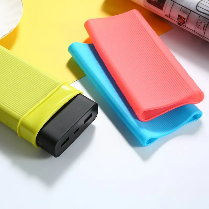 1pc schutzhülle für xiaomi power bank 10000mah hülse dual usb port power  bank abdeckung fall reisen kratz fest