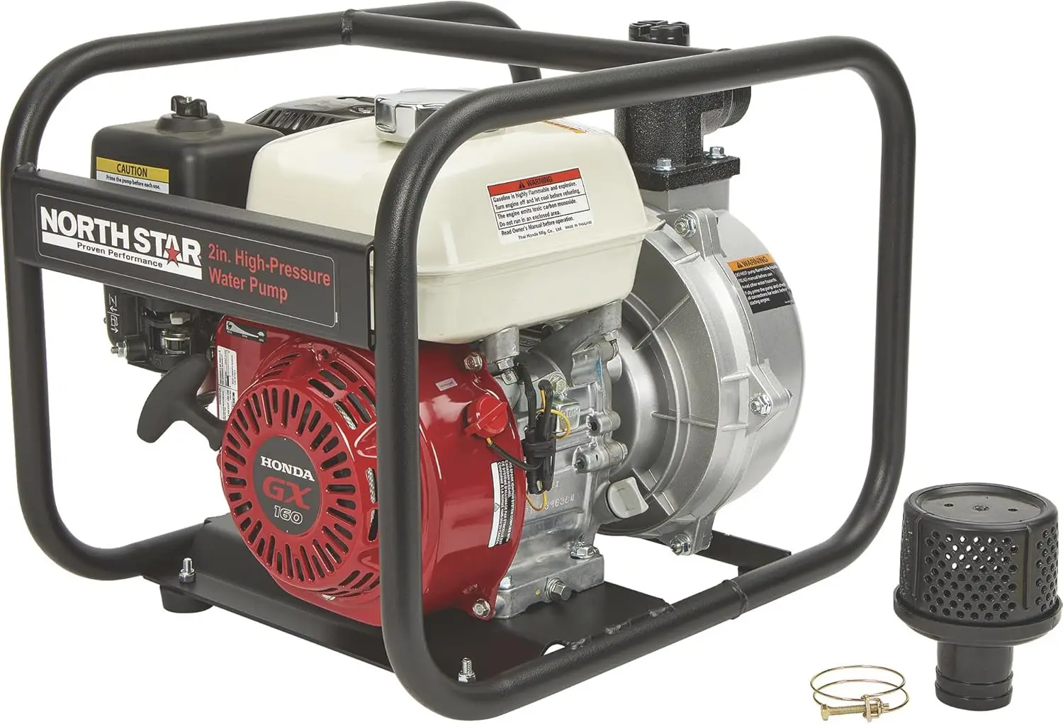 High-Press Water Pump 2in Ports 94 PSI Honda Eng Designed To Push Water Long Distances or To Great Heights
