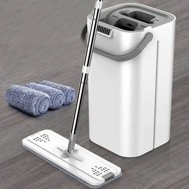 

Microfiber Bucket Mops Flat Spin Cleaner Floor Mops Replacement Pads Squeeze Set Mopa Limpieza Suelo Cleaning Tools WK50TB