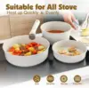Piece Pots and Pans Set, Nonstick Detachable Handle Cookware, Induction Kitchen Cookware Set with Removable Handle, 6