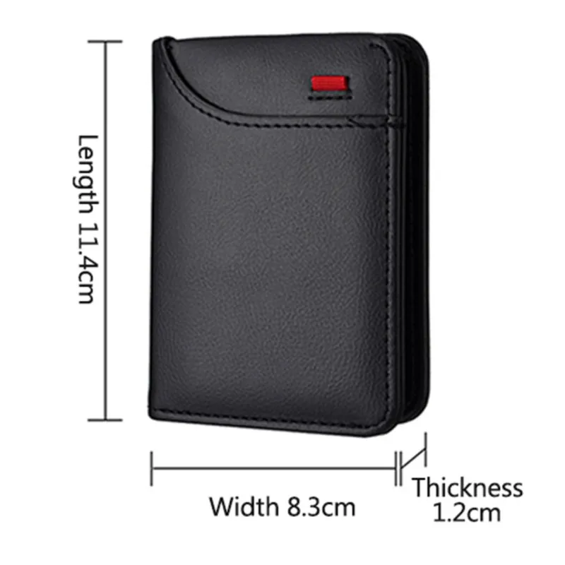 PU Leather Portable Wallet Credit Card Purse For Kawasaki