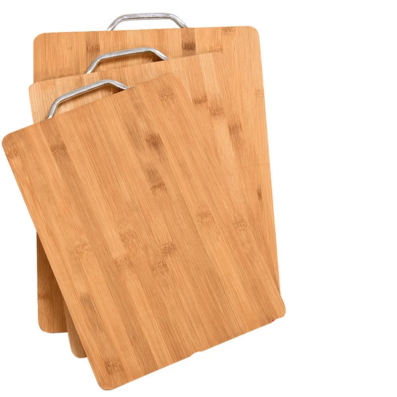 Thick Food Grade Bamboo Cutting Board with Handle, Health Classification Fruit Vegetable Chopping Block for Kitchen Cooking 5