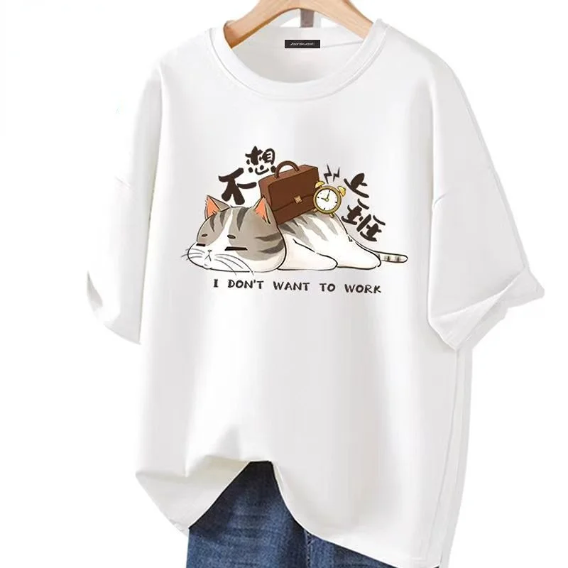Kawaii Cat Graphic T-Shirt 3