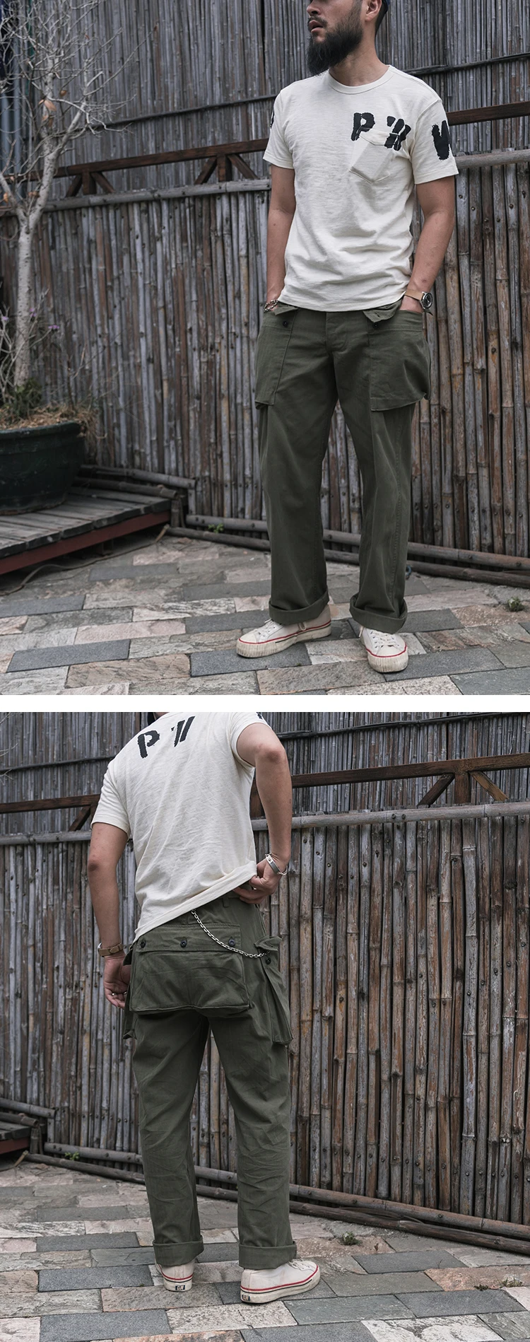 【BAON】[unisex] Pack Pintuck Banding Cargo Pants BAON】[unisex] Light Banding Pin Tuck Linen Wide Pants