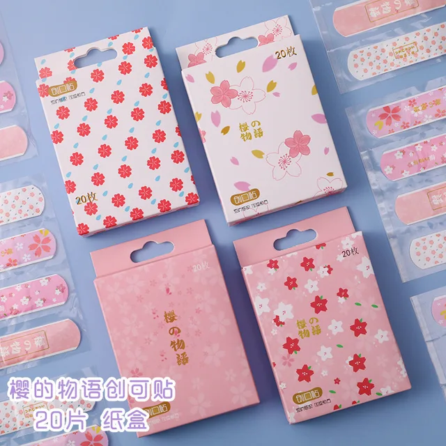 20pcs/box Waterproof Bandages First Aid Hemostasis Band Aid Stickers Cute Cartoon Animals Pig Plaster Wound Emergency Kit NO.12