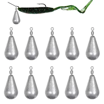 10pcs/lot Fishing Weight Sinkers 3.5g 5g 7g 10g 14g 20g Soft Bait Sinker Bass Fishing Tackle Accessories 1