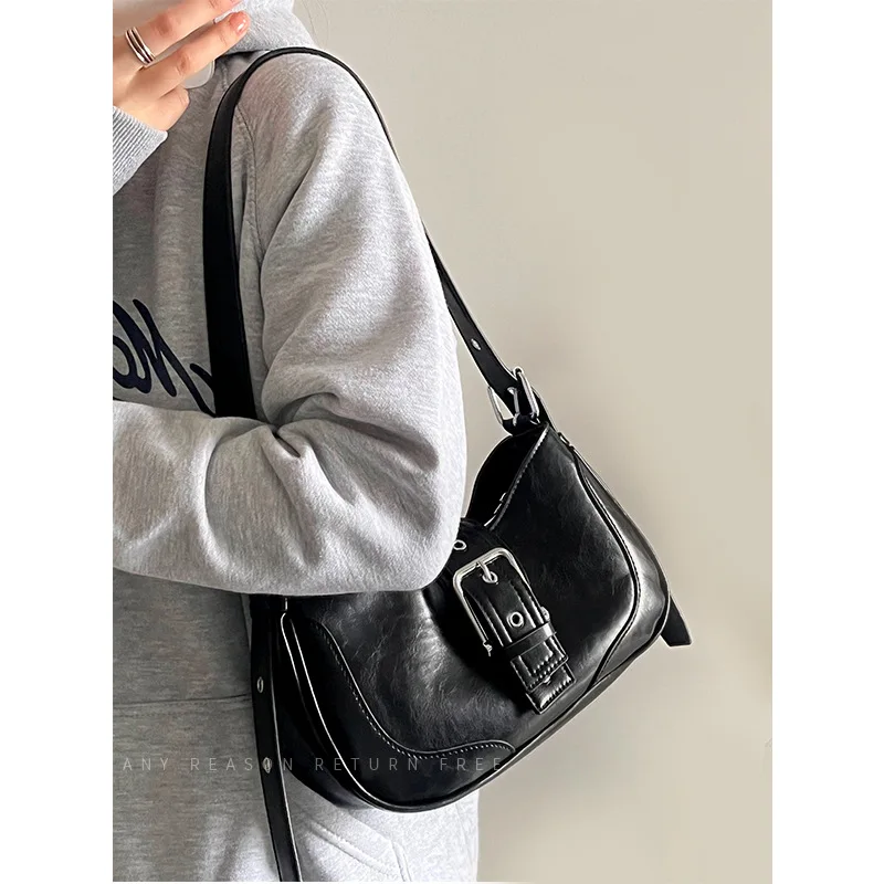 Women'S 2025 New Trendy Versatile Retro Flirty Underarm Bag, Unisex Quality Crescent Bag, Single Shoulder Crossbody Bag