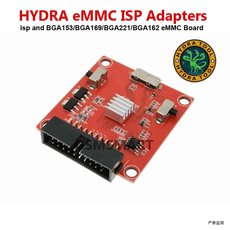 Hydra ISP eMMC Adapter Set Tool for BGA153 BGA169 BGA221 BGA162 eMMC Break out Board antenna adapter rf adapter kit