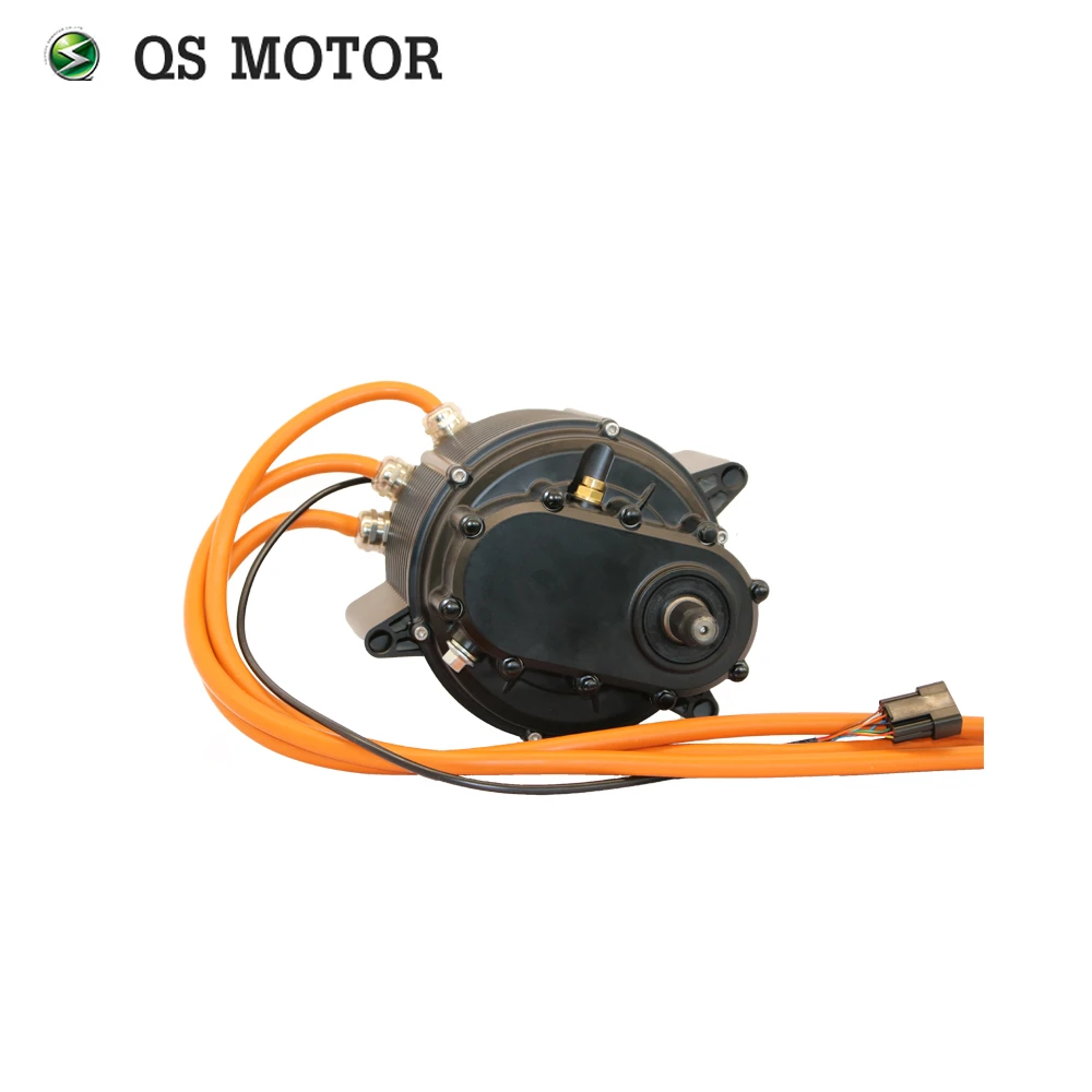 QSMOTOR New QS165 60H 10kW IPM PMSM Mid Drive Motor with 12.37 gear