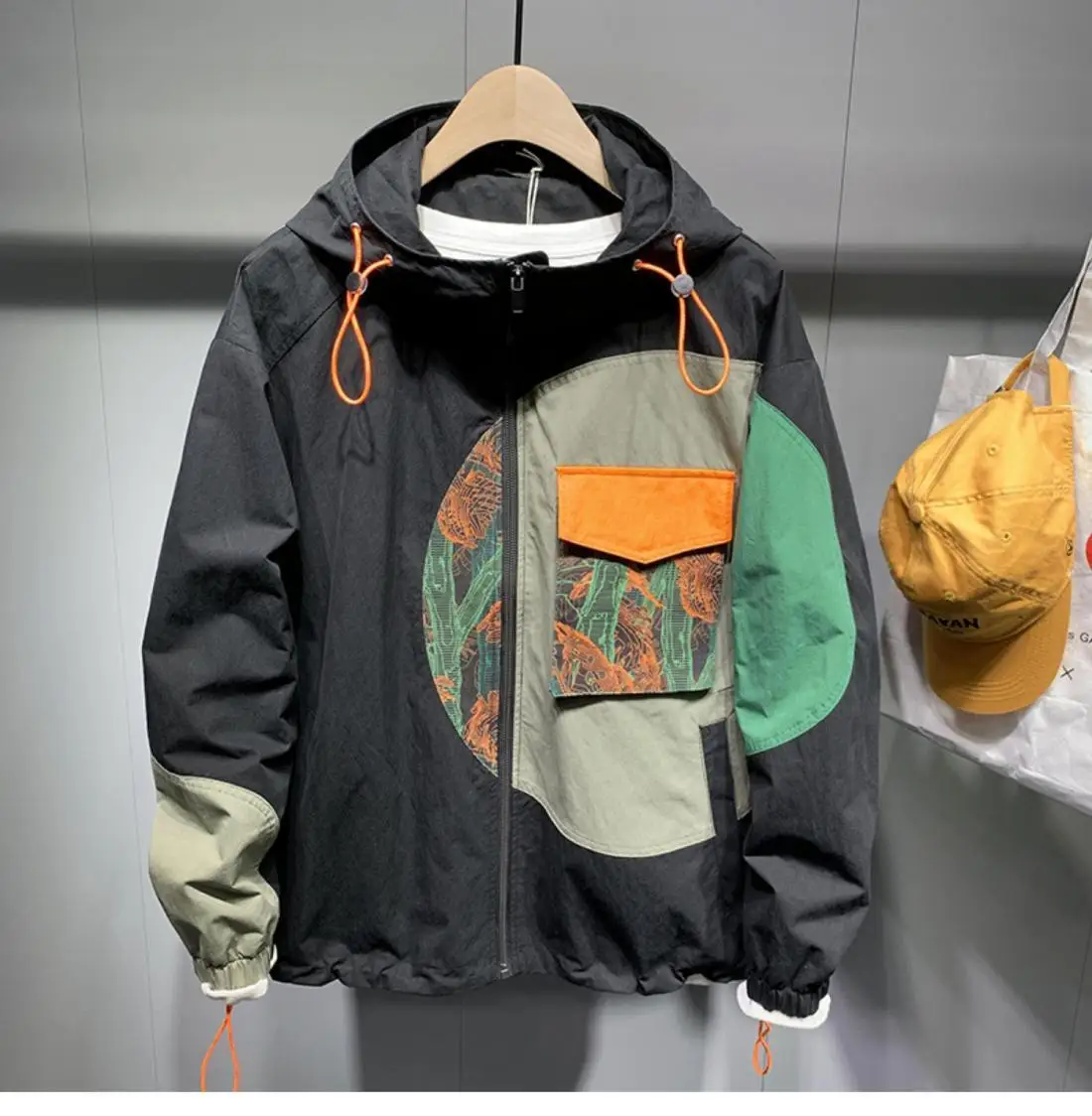 

Мужская толстовка с капюшоном и карманами, в стиле хип-хоп