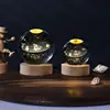 6cm 3D Crystal Ball Crystal Planet Night Light Laser Engraved Solar System Globe Astronomy Birthday Gift Home Desktop Decoration 1