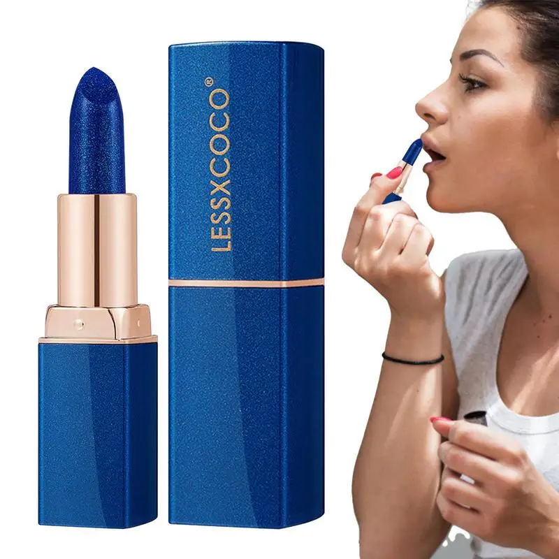 Blue Lipstick Long Lasting Non Stick Cup Lipgloss Color Changing Liquid