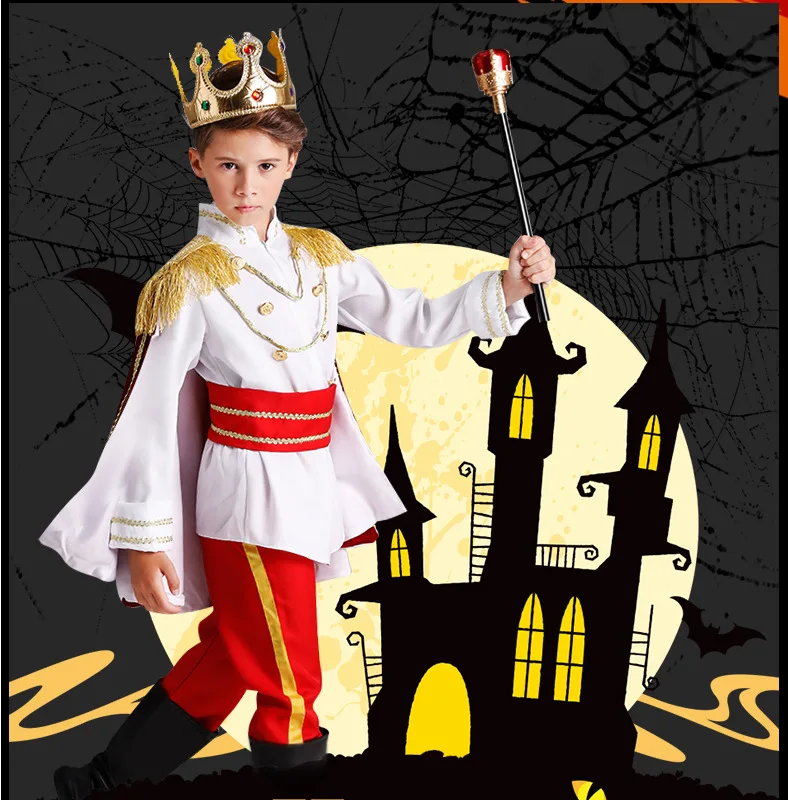 Kids Cosplay Costume Medieval Prince Costume Halloween The Emotional Story of the Prince and Princess Fantasy Royalty Performance