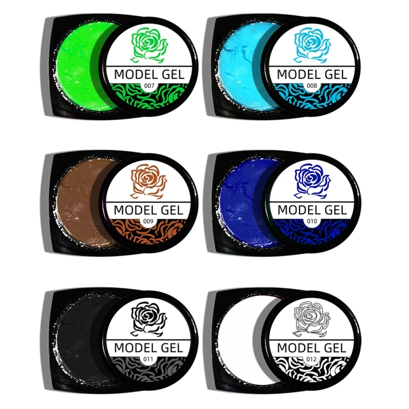 12 Colors/Set 3D Carved Gel Drawing Gel Polish Soak Off