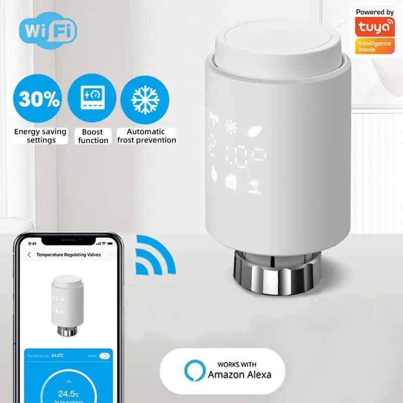 Attuatore Radiatore Tuya Wifi Trv Termostato Programmabile Valvola Radiatore App Remoto Tramite Alexa Google Home