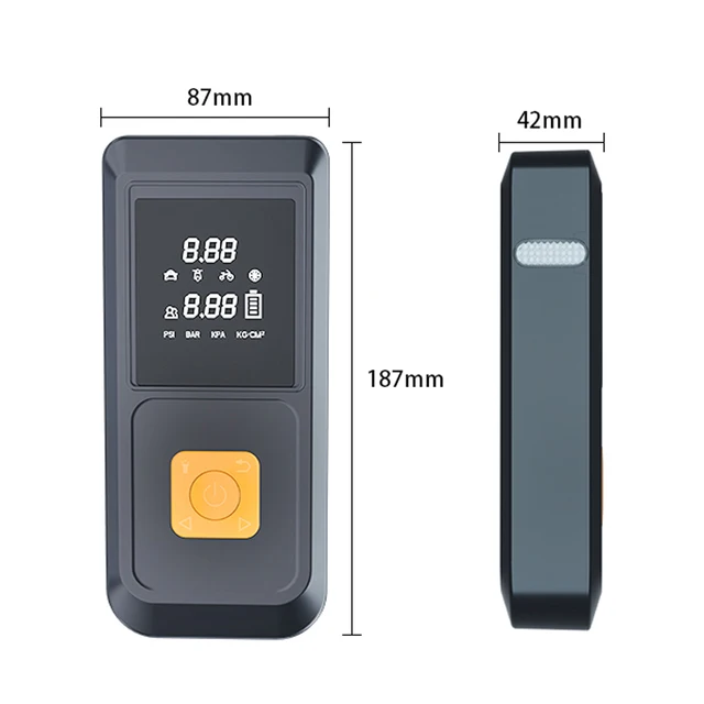 Jump Starter with Air Compressor Automobile Battery Booster Power Pack with LED Light Power Bank Function Digital Tire Inflator 6