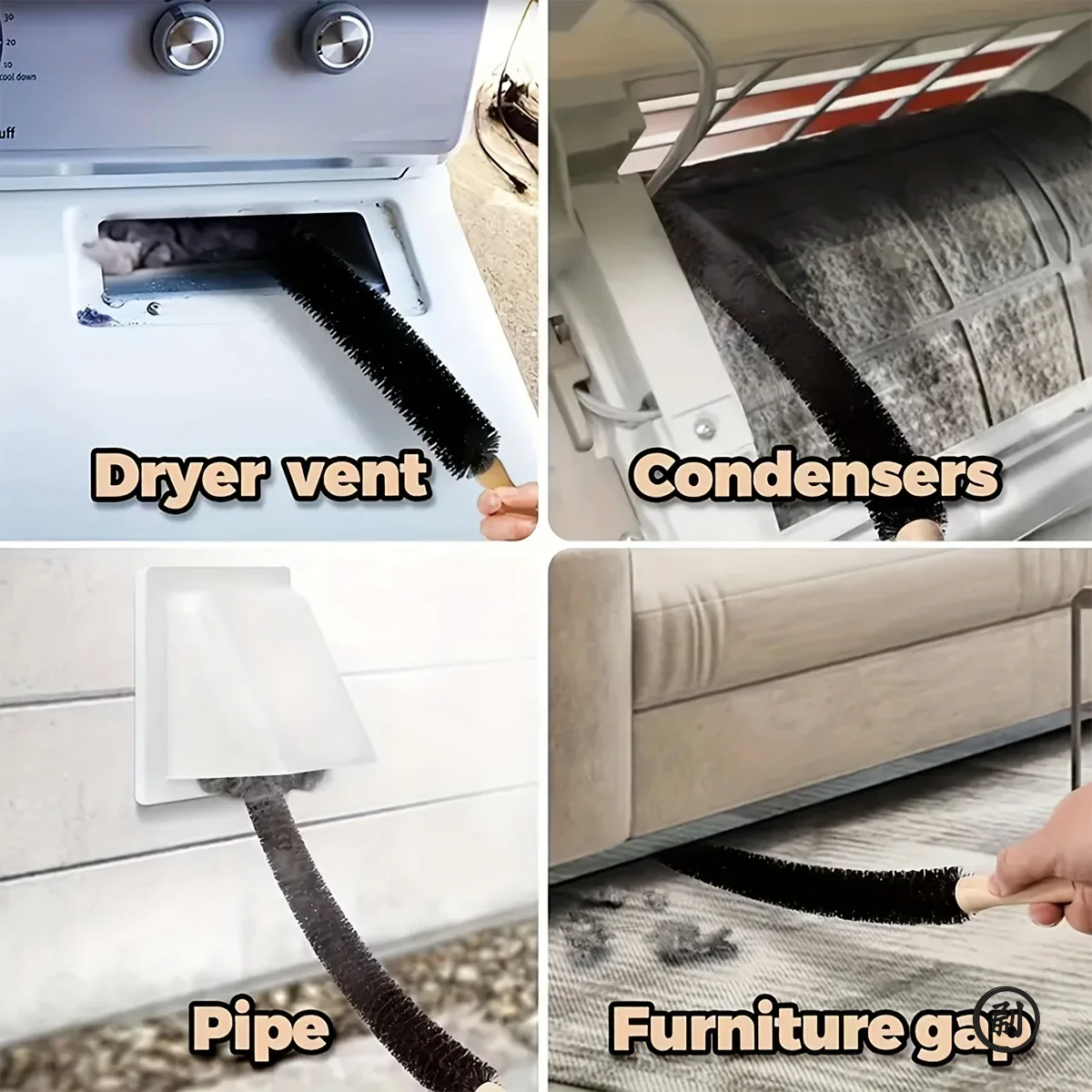 Radiator Cleaner Brush Washing Machine Lint Cleaning Brushes Long Flexible thumbnail 6