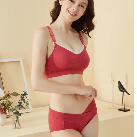 Underwear Panties Nursing Bra Set Women Lingerie Sets Plus Size подштанники
