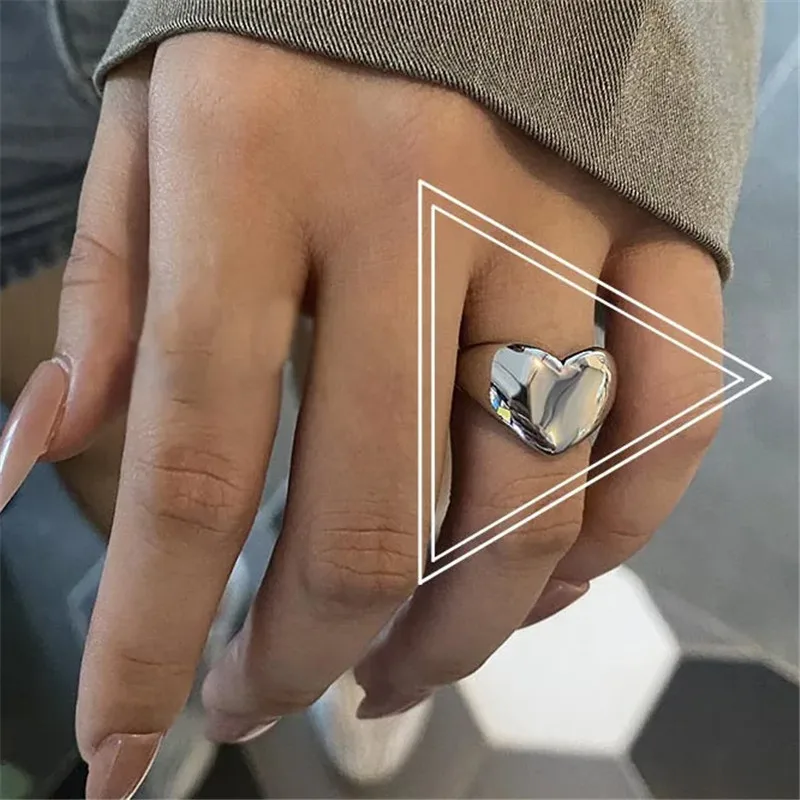 thumbnail image 1 of Stainless Steel Irregular Geometric Open Rings For Women Gold Color Texture Couple Wedding Ring Trendy Elegant Aesthetic Jewelry, 1 of 4