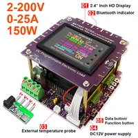 150W All-In-One Bluetooth DC Power USB Tester Electronic Load Lithium 18650 25A Battery Capacity Monitor Discharge Meter 2