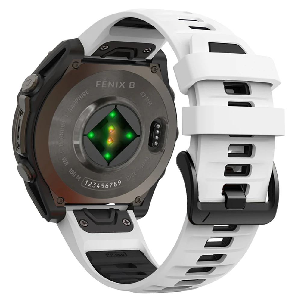 Premium Silicone QuickFit Watch Strap - 22mm/26mm, Compatible with Garmin Fenix & More