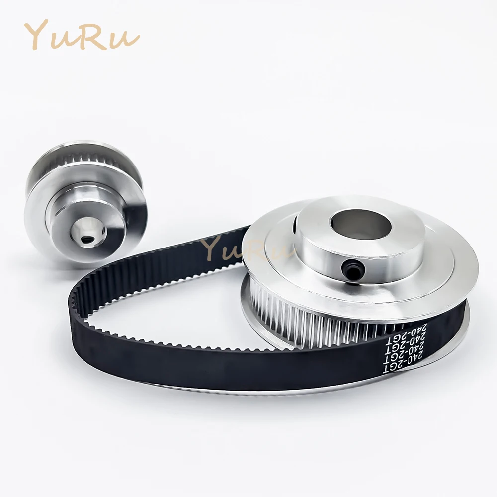 2GT 2M 40T 80Teeth GT2 Timing Pulley Belt Set Bore 5~14mm Belt Width 10mm 40T 80T Tensioning Wheel Synchronous Pulley Kit timing belt pulley,timing pulley