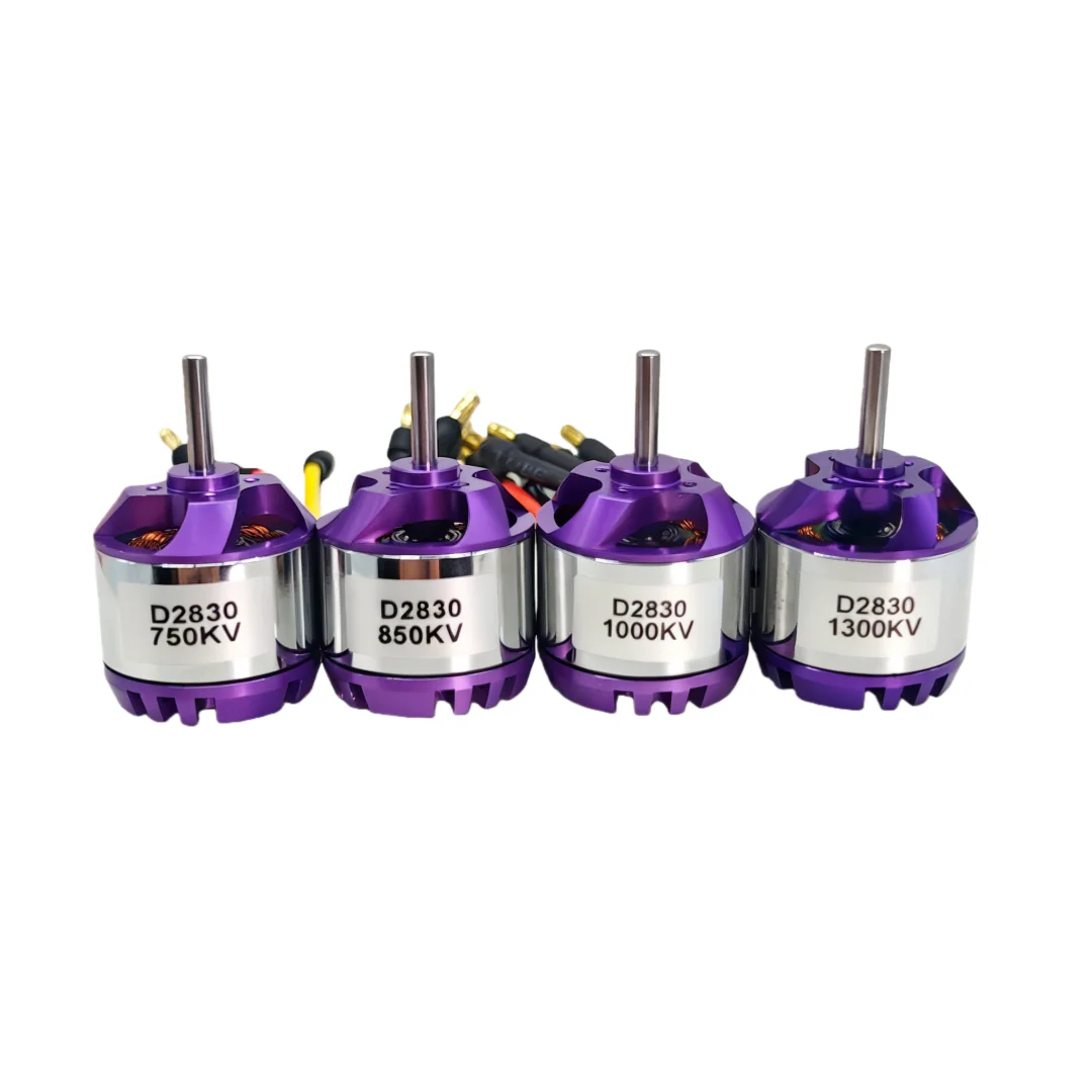 Moteur Brushless D2830 1000KV avec hélice adaptée pour avion RC, détail des pales.