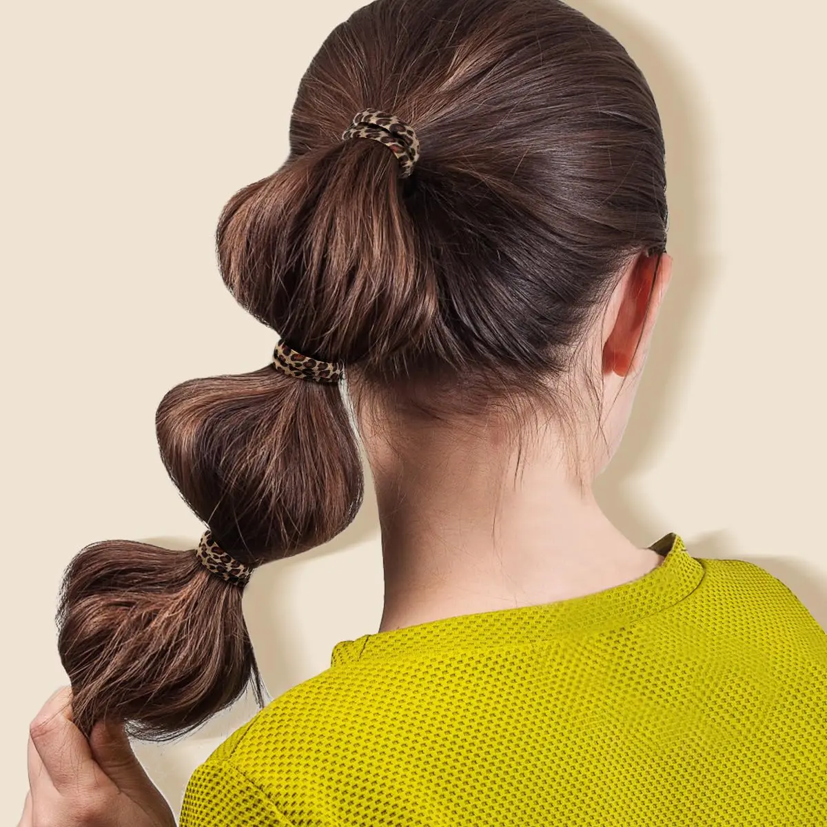 50 Stück/Lot Damen Haargummis mit Leopardenmuster, Modische Pferdeschwanz-Haargummis, Mädchen Scrunchies, Haarschmuck und Accessoires – Detail 5