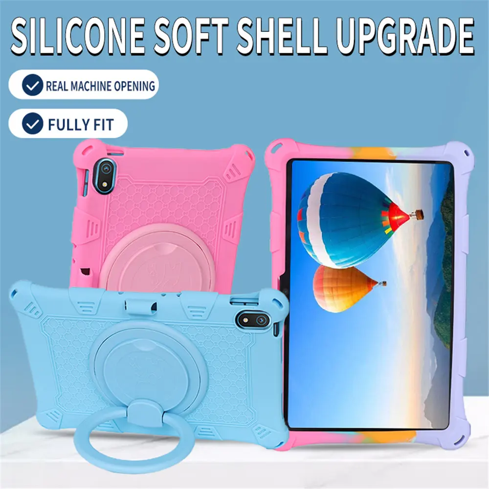 360° Rotating Soft Silicone Kids Safe Tablet Case with Full Body Protection and Stand