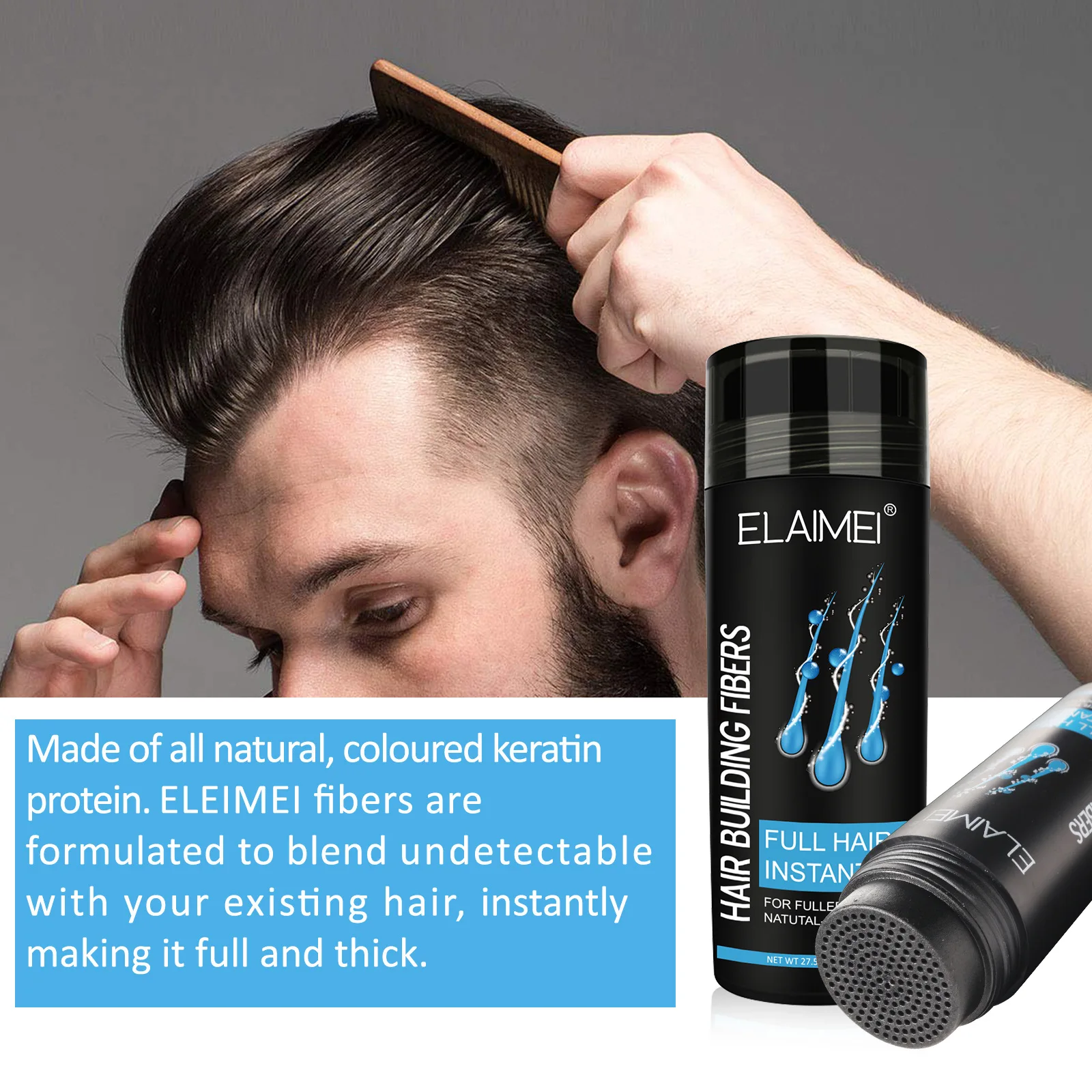 4color ELAIMEI Keratin hair fiber powder hair fiber powder thickening
