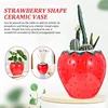 Strawberry Creative Vase Flower Ceramic Pot Planter Floral Holder Decorative Fruitcenterpiece Table Succulentart Decor Pottery 5