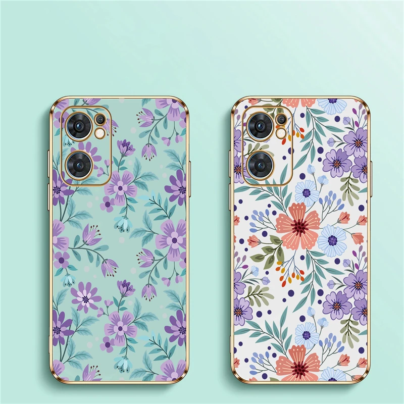 Elegant Shockproof Silicone Flower Case - Premium Protective Plating Design
